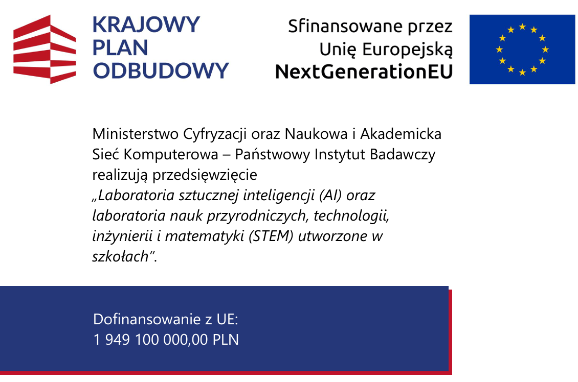 Inwestujemy w cyfrową przyszłość uczniów- nowoczesny sprzęt komputerowy dla szkoły w ramach KPO